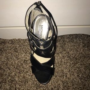 Michael kors black zipper high heel